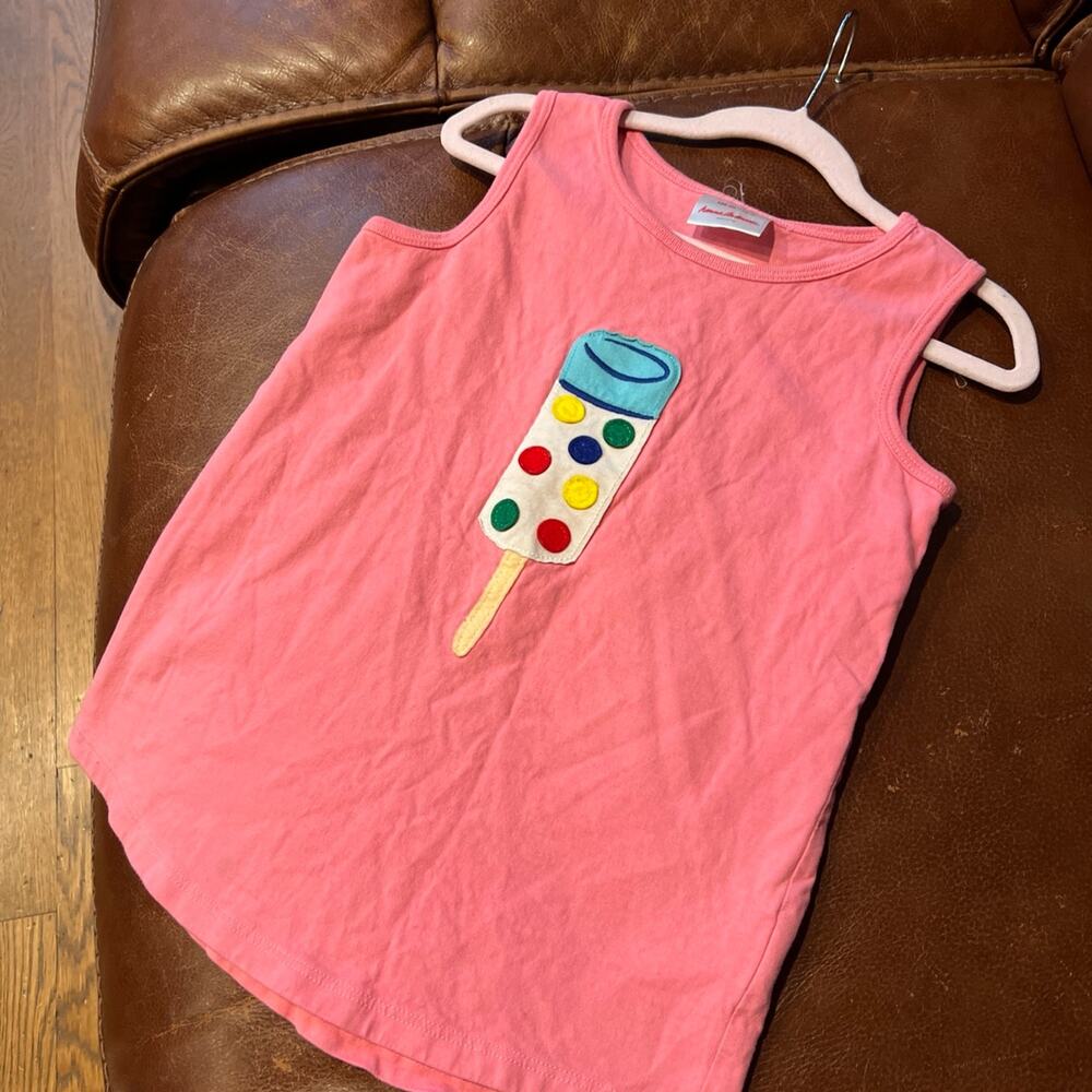 Hanna Andersson popsicle tank top pink size 8